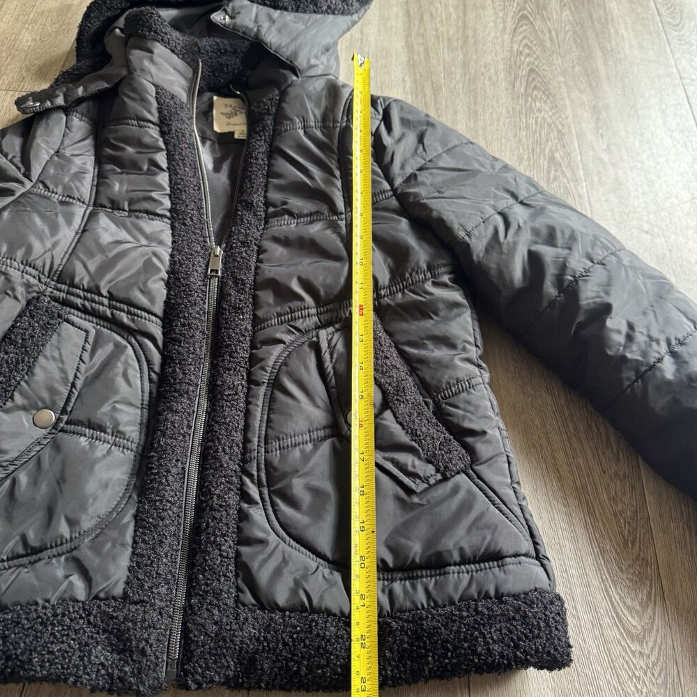 Maralyn & Me Hooded Black Puffer Jacket Quilted Women’s (Junior) Size M - Picture 11 of 16
